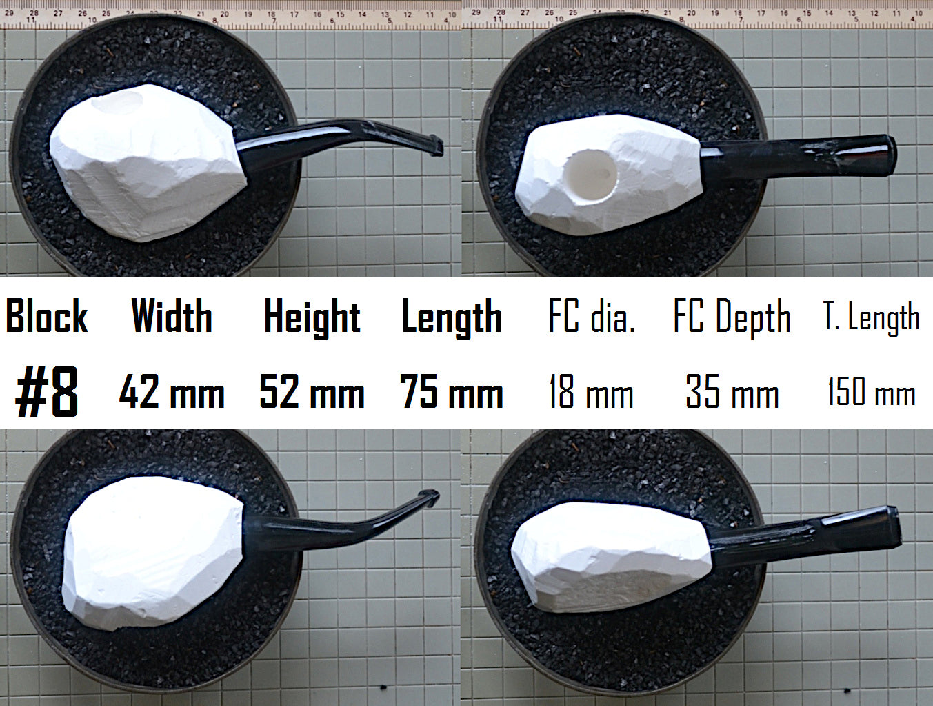 GENUINE MEERSCHAUM BLOCK PIPE KITS M SIZES