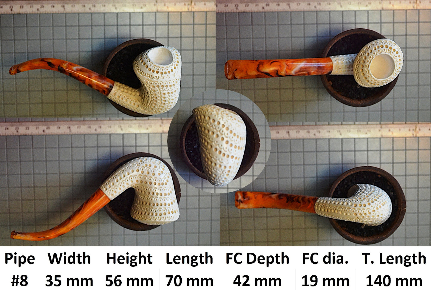 GENUINE MEERSCHAUM HANDMADE  PIPES GR#2