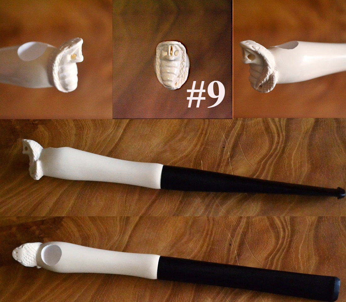 GENUINE BLOCK HAND CARVED MEERSCHAUM KISERU - MEDWAKH - MINI PIPE