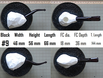 GENUINE MEERSCHAUM BLOCK PIPE KITS M SIZES