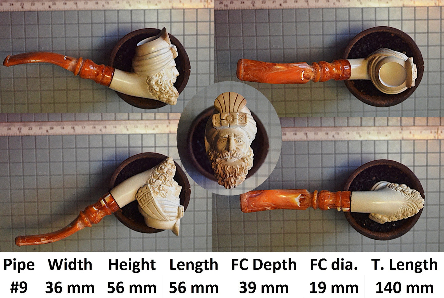 GENUINE MEERSCHAUM HANDMADE  PIPES GR#2