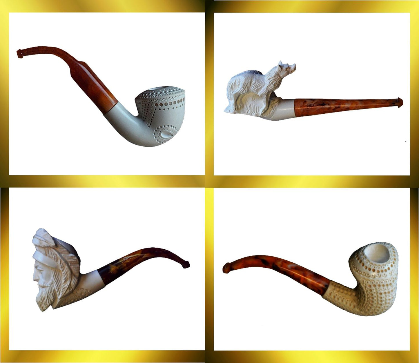 GENUINE MEERSCHAUM HANDMADE  PIPES GR#2
