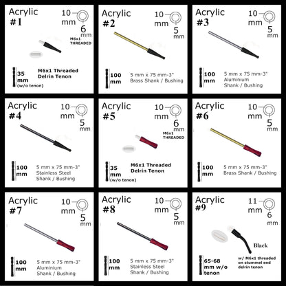 METAL SHANK SMOKING PIPE STEMS