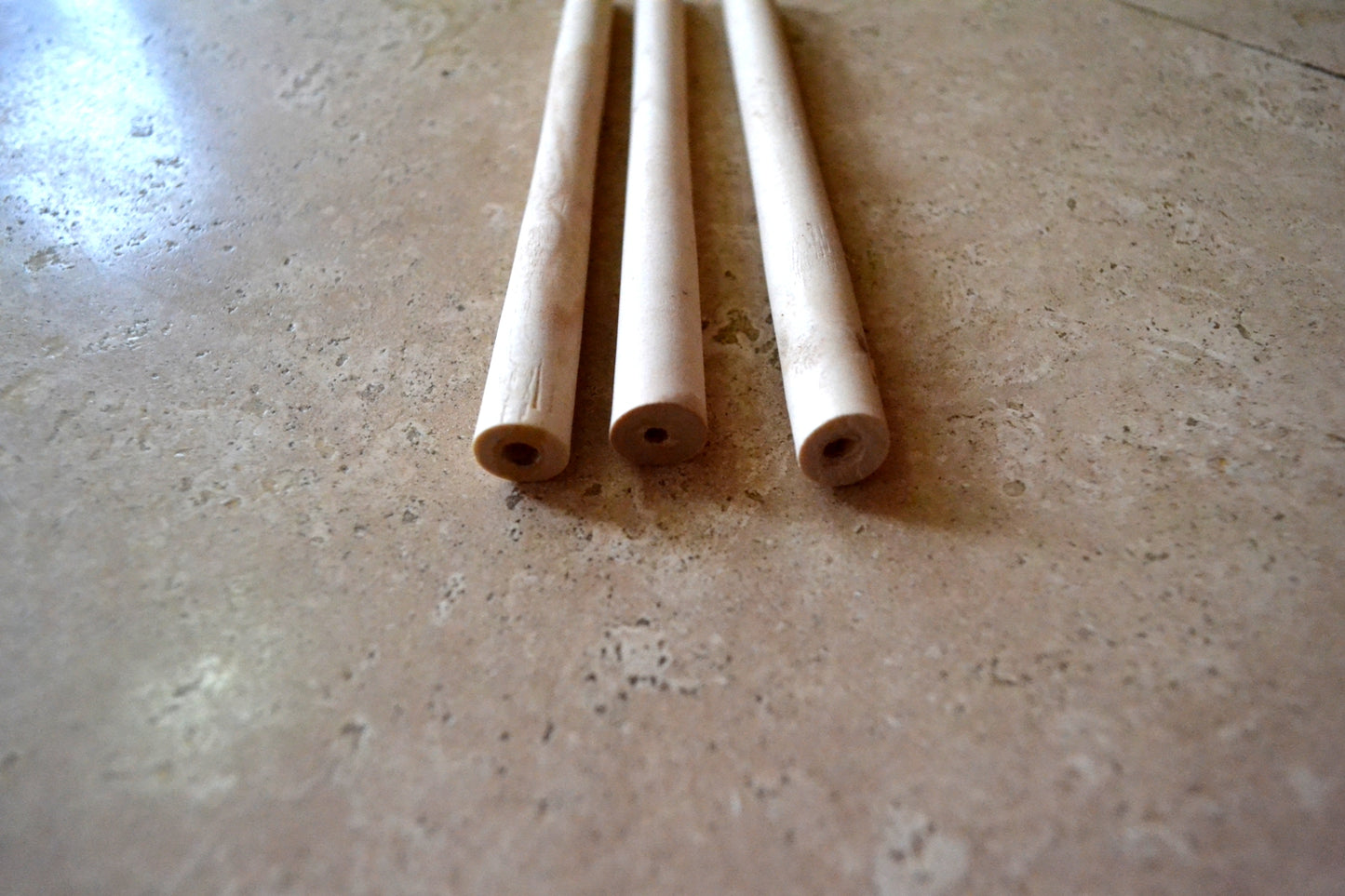 SMOKING PIPE SHANK EXTENSION. 3 PCS LOT. MADE OUT OF BERBERIS HARD WOOD.