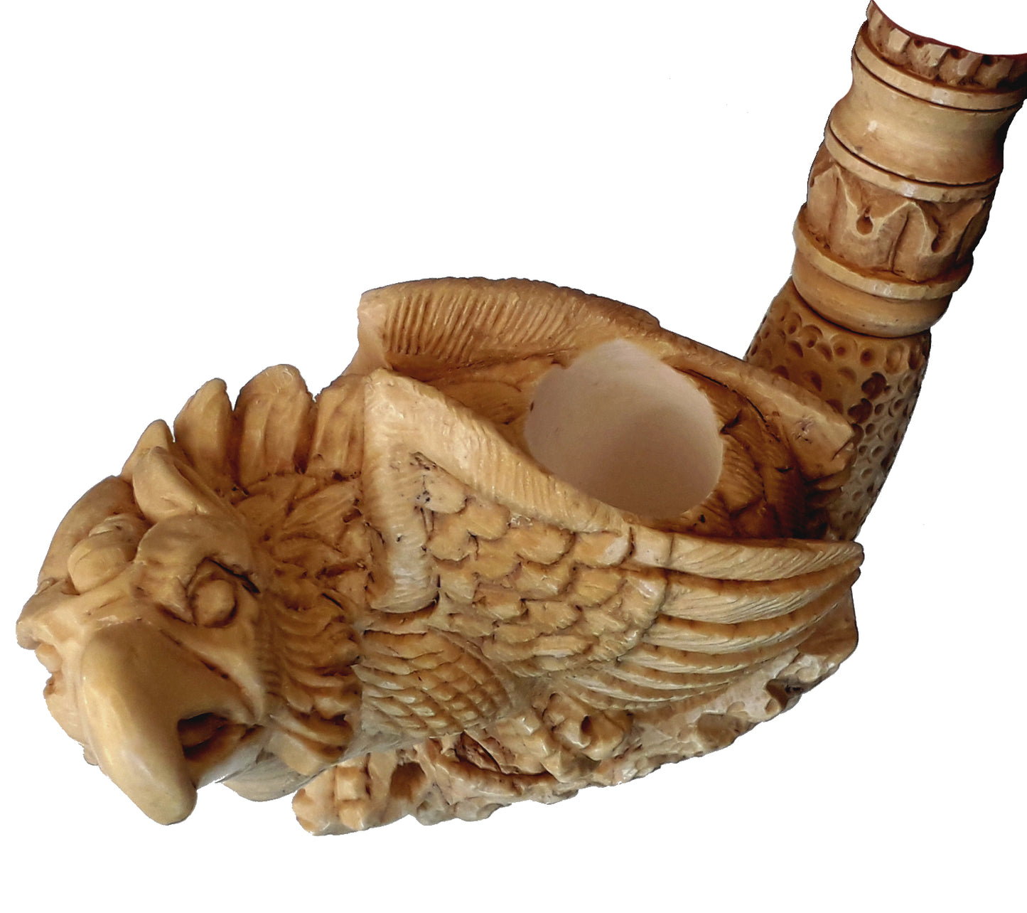 #2 GRIFFON GENUINE BLOCK ART PIECE HAND CARVED MEERSCHAUM PIPE