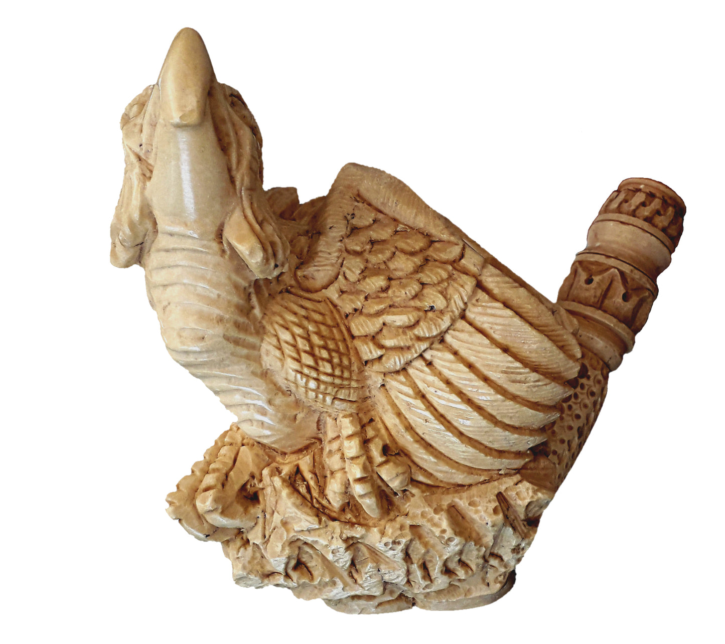 #2 GRIFFON GENUINE BLOCK ART PIECE HAND CARVED MEERSCHAUM PIPE