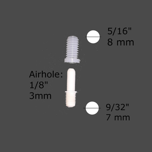 Threaded Teflon Delrin Screw Tenon Set